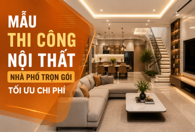 MẪU THI CÔNG NỘI THẤT NHÀ PHỐ TRỌN GÓI TỐI ƯU CHI PHÍ