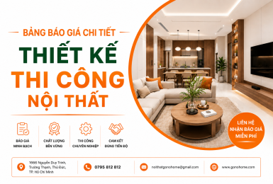 GONO HOME | BẢNG BÁO GIÁ CHI TIẾT THIẾT KẾ THI CÔNG NỘI THẤT