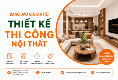 GONO HOME | BẢNG BÁO GIÁ CHI TIẾT THIẾT KẾ THI CÔNG NỘI THẤT