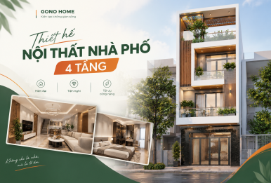 Thiết kế nội thất nhà phố 4 tầng