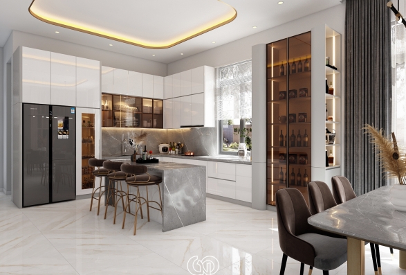 TỦ BẾP BIỆT THỰ LONG AN