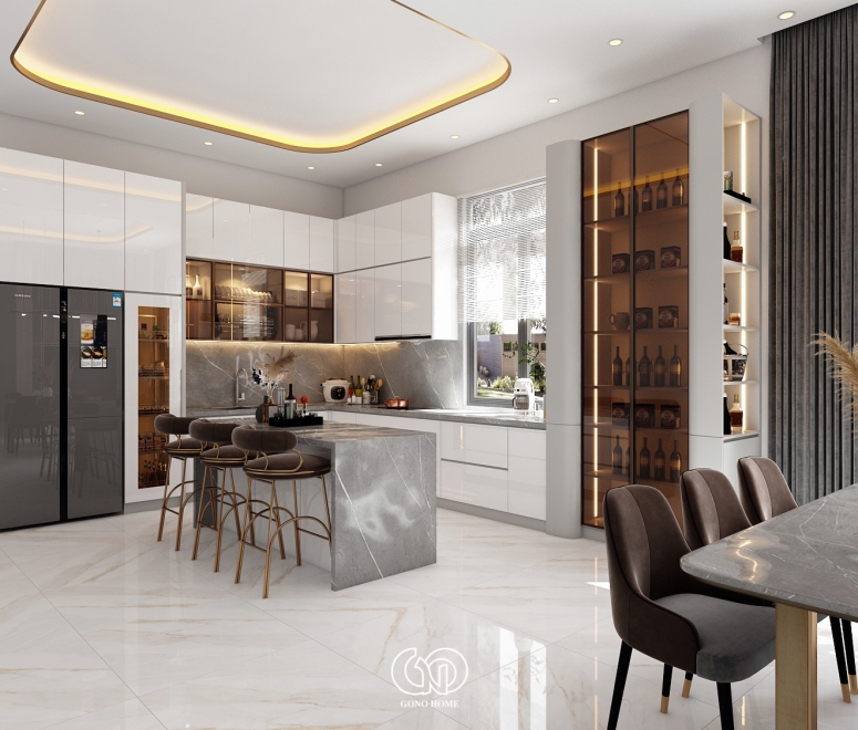 TỦ BẾP BIỆT THỰ LONG AN